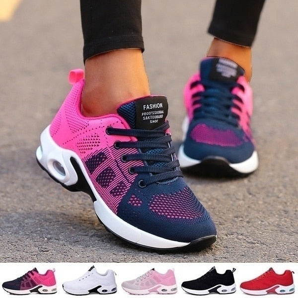 Damen Laufschuhe Atmungsaktive Freizeitschuhe Outdoor Leichte Sportschuhe Casual Walking Sneakers Tenis Feminino Schuhe