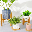 Wooden Plant Stand Durable Flower Pot Holder Home Decoration Floor Four Legged Flower Stand Wooden Shelf Fleshy Flowerpot