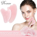 Natural Jade Gua sha Stone Board Massage Rose Quartz Guasha Plate Jade Face Massager Scrapers Tools For Face Neck Back Body