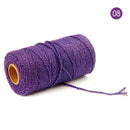 100m Natural Jute Baker Twine Burlap String Hemp Rope Party Wedding Gift Wrapping Cords Thread DIY Scrapbooking Florists Craft