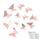 12Pcs 4D Hollow Butterfly Wall Sticker DIY Home Decoration Wall Stickers wedding Party Wedding Decors Butterfly Kids Room Decors