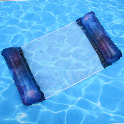 Schwimmende Wasserhängematte Schwimmliege Schwimmspielzeug Aufblasbares Schwimmbett Stuhl Schwimmbad Faltbares aufblasbares Hängemattenbett