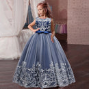 New 2020 Girls'Back Hollow Flower Dress Flower Boy High-end Wedding Dress Elegant Girls' Flower-lace Banquet Dress