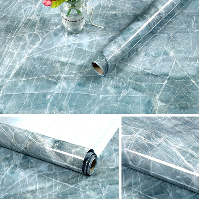 1/3/5/10M Kitchen Marble Contact Paper PVC Wall Stickers Marble Cabinet Countertop Stickers Self Adhesive Waterproof Wallpaper