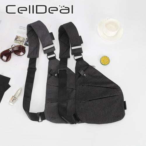Men's Personal Pocket Shoulder Bag Waterproof Bicycle Antitheft Crossbody Chest Bag Casual Cycling Sports Messenger Bag Protable