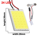 1 Uds C5W bombilla LED C10W festón 31mm 36mm 39mm 42mm T10 W5W luz LED COB 12V 6500K blanco Interior de coche cúpula lectura maletero lámparas