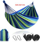 Portable Hammock Single People Outdoor Garden Sports Home Travel Camping Swing Stripe Canvas Hang Bed Hammock