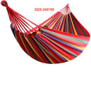 Portable Hammock Single People Outdoor Garden Sports Home Travel Camping Swing Stripe Canvas Hang Bed Hammock