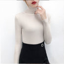 Bonjean Autumn Winter Knitted Jumper Tops turtleneck Pullovers Casual Sweaters Women Shirt Long Sleeve Tight Sweater Girls