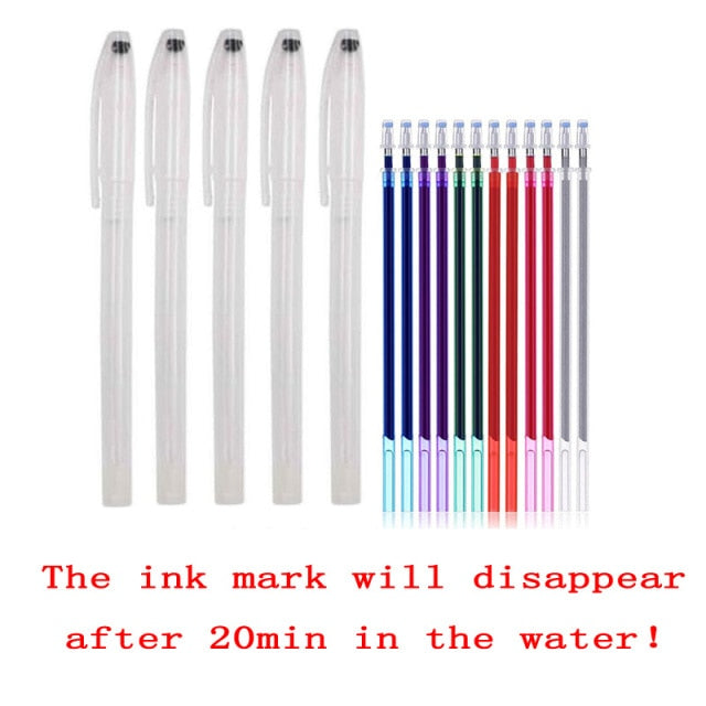 1Set Fabric Markers Pencil Fade Out for Drawing Lines Disappearing Marker Pens PP Multi Purpose DIY Craft Sewing Accessories