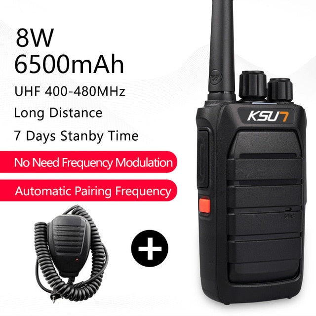 KSUN Leistungsstarkes Walkie Talkie passt automatisch die Frequenz an CB-Radiosender UHF-Transceiver Long Range Walkie Talkie