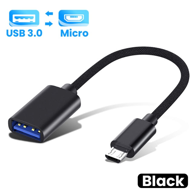 Type-C Micro USB OTG Adapter Cable USB 3.0 Female To Type C  Male Cable Adapter Converter USB-C Cable For Car MP4 Phone