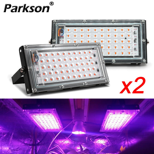 The Chlorophyll Forge | 50W Full-Spectrum LED Grow Light, 2-Pack