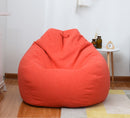 S/M/L Lazy Sofa Cover Chairs without Filler Linen Cloth Lounger Seat Pouf Puff Couch Tatami Living Room Furniture Cover