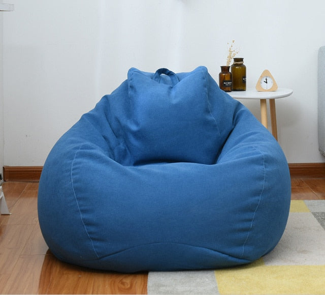 S/M/L, funda para sofá perezoso, sillas sin relleno, tela de lino, tumbona, asiento, Puff, sofá, Tatami, funda para muebles de sala de estar