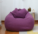 S/M/L Lazy Sofa Cover Chairs without Filler Linen Cloth Lounger Seat Pouf Puff Couch Tatami Living Room Furniture Cover