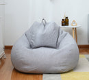 S/M/L Lazy Sofa Cover Chairs without Filler Linen Cloth Lounger Seat Pouf Puff Couch Tatami Living Room Furniture Cover