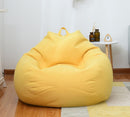 S/M/L Lazy Sofa Cover Chairs without Filler Linen Cloth Lounger Seat Pouf Puff Couch Tatami Living Room Furniture Cover