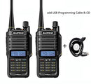2021 new 2pcs 10W 4800mah BaoFeng UV-9R plus  two way radio VHF UHF portable cb radio Waterproof walkie talkie uv 9R plus