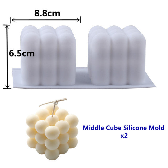 DIY Wax Candle Silicone Molds Soy Wax Candle Mold For Crafts Aromatherapy Plaster 3D Resin Mold Handmade Candle Holder Soap Form