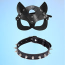 Máscara erótica de cuero Sexy para mujer, Cosplay Bdsm fetiche femenino, baile de máscaras de Halloween, máscaras con orejas de gato, Juguetes sexuales, accesorios