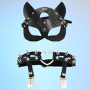 Máscara erótica de cuero Sexy para mujer, Cosplay Bdsm fetiche femenino, baile de máscaras de Halloween, máscaras con orejas de gato, Juguetes sexuales, accesorios
