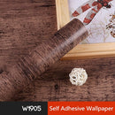 5M /10M Wood Grain Self Adhesive Wallpaper Waterproof PVC Vinyl Kitchen Wardrobe Cabinet Furniture Renovation Door Wall Sticker