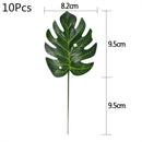 Tropical Palm Leaves Summer Monstera Artificial Silk Turtle Leaves For Home Hawaiian Luau Beach Wedding Party Decor Fake Plants