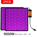 1000W LED Grow Light Panel Full Spectrum Phyto Lamp AC85-240V EU/US Plug For Indoor Grow Tent Plants Growth Light