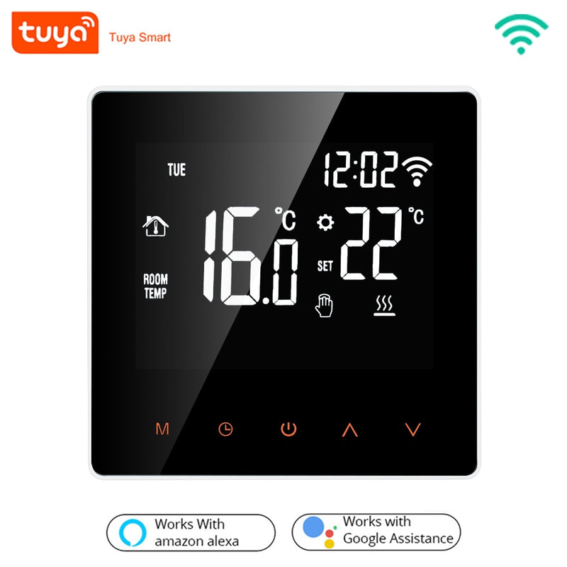 Tuya WiFi Smart Thermostat Electric Floor Heating Water/Gas Boiler Temperature Remote Controller for Google Home, Alexa