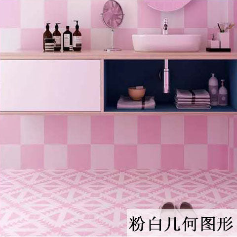 Floor stickers self-adhesive bathroom floor stickers kitchen tile stickers decorative waterproof non-slip thick wear-resistant