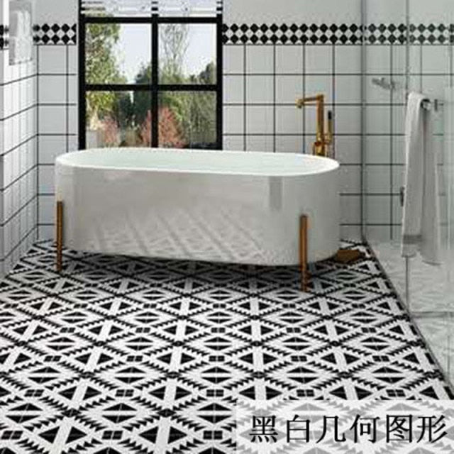 Floor stickers self-adhesive bathroom floor stickers kitchen tile stickers decorative waterproof non-slip thick wear-resistant