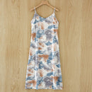 Fashion High Quality Women's Dress Summer Spaghetti Satin Long Woman Dress Very Soft Smooth Plus Size S-4XL M30262