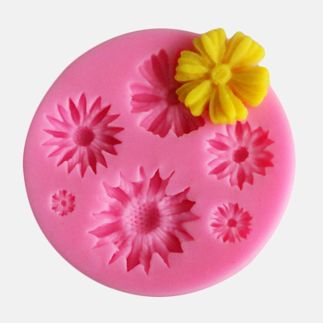 Neue 3D Blume Silikonformen Fondant Handwerk Kuchen Süßigkeiten Schokolade Sugarcraft Eis Gebäck Backwerkzeug Form Seifenform Kuchen Dekorateur