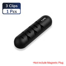 TOPK L35 Cable Organizer & Magnetic Plug Box Silicone USB Cable Winder Flexible Cable Management Clips for Mouse Earphone Holder
