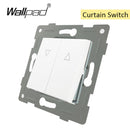 EU Glass and Function Key free Combination DIY White Button Reset Curtain USB EU French Switch Socket Round Back Wallpad L6