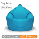 70x80cm Lazy BeanBag sofás cubierta silla sin relleno 420D Oxford impermeable tumbona asiento puf Puff sofá Tatami sala de estar