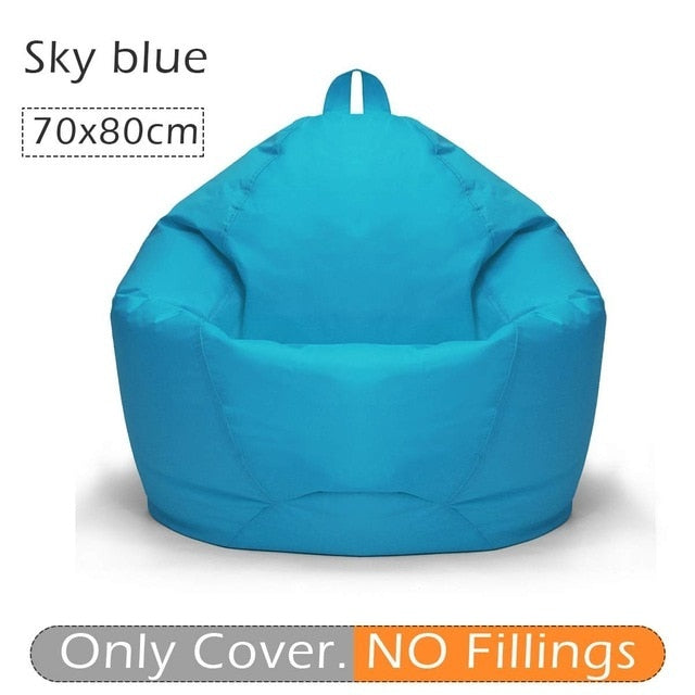70x80cm Lazy BeanBag Sofas Cover Chair No Filler 420D Oxford Waterproof Lounger Seat Bean Bag Puff Puff Couch Tatami Living Room