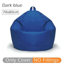 70x80cm Lazy BeanBag sofás cubierta silla sin relleno 420D Oxford impermeable tumbona asiento puf Puff sofá Tatami sala de estar