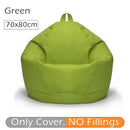 70x80cm Lazy BeanBag sofás cubierta silla sin relleno 420D Oxford impermeable tumbona asiento puf Puff sofá Tatami sala de estar