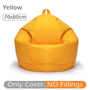 70x80cm Lazy BeanBag sofás cubierta silla sin relleno 420D Oxford impermeable tumbona asiento puf Puff sofá Tatami sala de estar