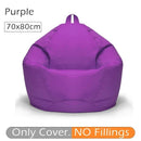 70x80cm Lazy BeanBag sofás cubierta silla sin relleno 420D Oxford impermeable tumbona asiento puf Puff sofá Tatami sala de estar