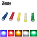 20 piezas T5 1 Led DC12V tablero de cerámica calibre instrumento de cerámica coche Auto lado cuña luz lámpara bombilla rojo/verde/amarillo/azul/blanco