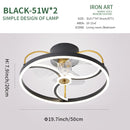 LED Ceiling Fan Lamp Modern Minimalist Ceiling Lamp Dining Room Bedroom Living Room Lamp Round Fan Light