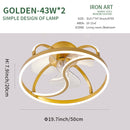 LED Ceiling Fan Lamp Modern Minimalist Ceiling Lamp Dining Room Bedroom Living Room Lamp Round Fan Light