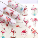 WUF 1 Sheets 2021 DIY Designer Water Transfer Tips Nail Art Pink Rose Flower Sticker Decals Women Beauty Wedding Nails