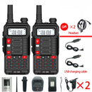 2Pcs Baofeng UV10R Walkie Talkie 10W  VHF UHF Dual Band Two Way CB Ham Radio UV 10R Portable USB Charging Radio Transceiver UV5R