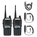 2 unids/lote BaoFeng real 8W UV-82 Radio bidireccional de alta potencia Radio portátil de doble banda VHF/UHF 10 km de largo alcance Walkie Talkie UV82