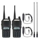 2 unids/lote BaoFeng real 8W UV-82 Radio bidireccional de alta potencia Radio portátil de doble banda VHF/UHF 10 km de largo alcance Walkie Talkie UV82