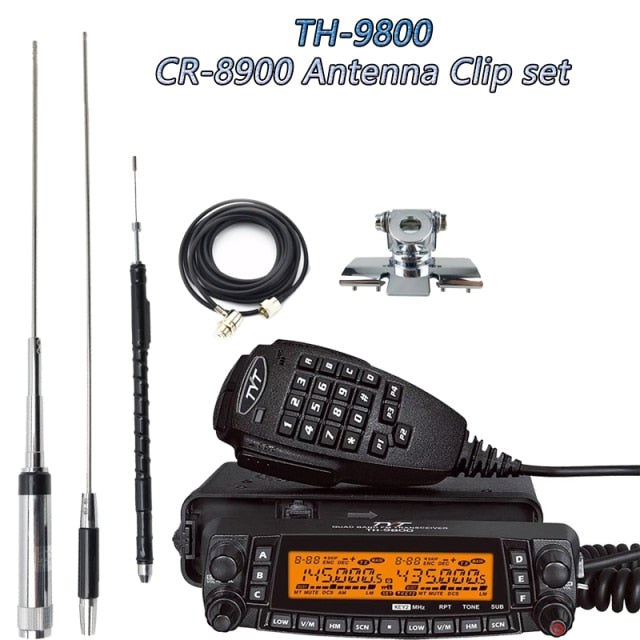 TYT TH-9800 Mobile Radio Station Transceiver Amateur Vehicle Radio Quad Band 29/50/144/430MHz Cross-Band Repeater 50W